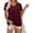 Wine, variant on Women's Casual Solid Color Round Neck Short Sleeve Loose Tee Shirt Top For Summer Womens Neck Long Sleeve Thermal Shirts Women Long Sleeve Tee Shirt Women's Tops Summer V Neck Tee Graphic Shirts for