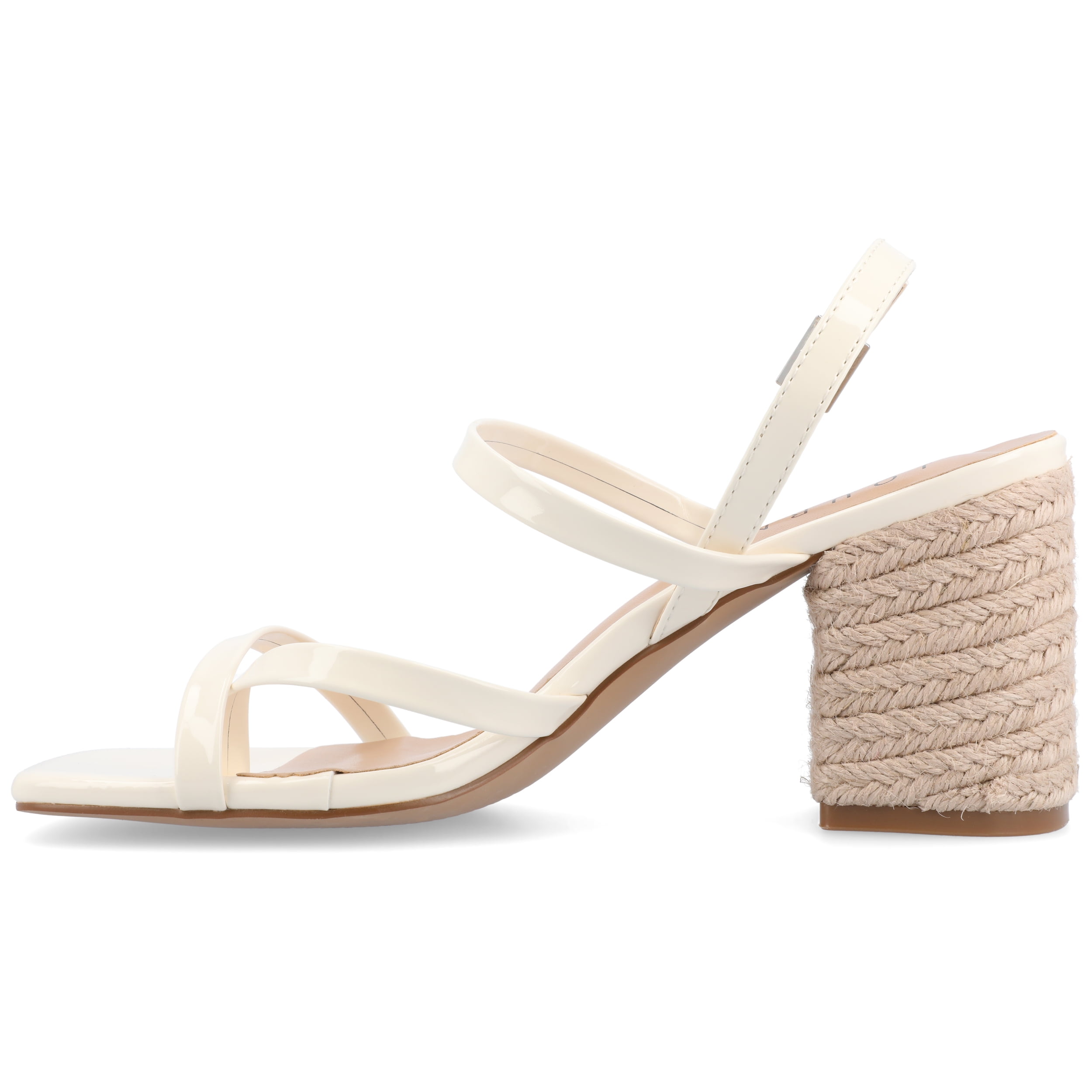 Journee Womens Olivina Jute Covered Block Heel Dress Sandals