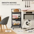 thumbnail image 4 of Rolling Cart DTK Utility de 3 niveles con cubierta, 200 libras, negro, 4 of 6