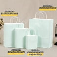 thumbnail image 4 of Bolsas de regalo de papel Kraft con asas, 10/20/30/50 unidades, para compras, manualidades, color marrón y blanco, para fiestas, suministros navideños, 4 of 5