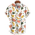 thumbnail image 3 of Camisas hawaianas con estampado 3D de frutas Y2k para hombre y mujer, ropa de playa informal, estilo vintage, blusa con solapa, camisa lisa, verano 2023, 3 of 5