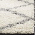 thumbnail image 3 of Hawthorne Collection Modern White Ivory Shag Rug, 3 of 5