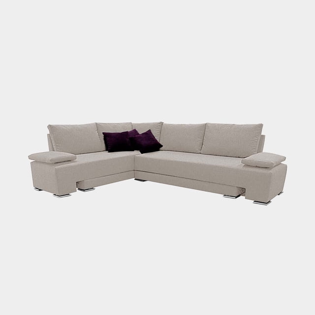 Sala Esquina Ivanna Invertida Curri Beige - DC Inlab Muebles Modelo D