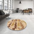 thumbnail image 4 of Ahgly Company Machine Washable Indoor Rectangle Abstract Papaya Orange Area Rugs, 3' x 5', 4 of 7
