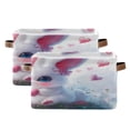 thumbnail image 2 of Square Storage Basket 14.2*10.2*8.3 Inch One Sizex1 Shelf Basket Open Home Storage Bins Bedroom Storage Basket Closet Storage Stylish Decor Cartoon Care Rabbit, 2 of 9