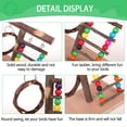thumbnail image 6 of PUMYPOREITY Bird Tabletop Training Perch Play Stand, Parrot Natural Wood Stand Toy, Branch Perch Playground Gym for Parakeets Canaries Cockatiels, 6 of 6