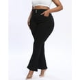 thumbnail image 4 of Gocolloa Plus Size Jeans Bootcut Stretchy for Women High Waisted Modern Curvy Flare Trouser Jean Black 18W, 4 of 6
