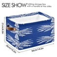thumbnail image 4 of White Coconut Trees Square Storage Bins with Handles Collapsible Containing Box 1 Pack, 4 of 9