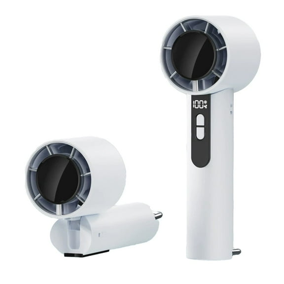 High-speed handheld folding ice compress fan with digital display