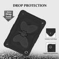 thumbnail image 4 of for Samsung Galaxy Tab A9+ 11.0" 2023 SM-X210 / SM-X215 / SM-X216 Case for Kids, with Butterfly Wings Kickstand Shoulder Strap Heavy Duty Rugged 2 In 1 Silicone PC Cover, Black, 4 of 6