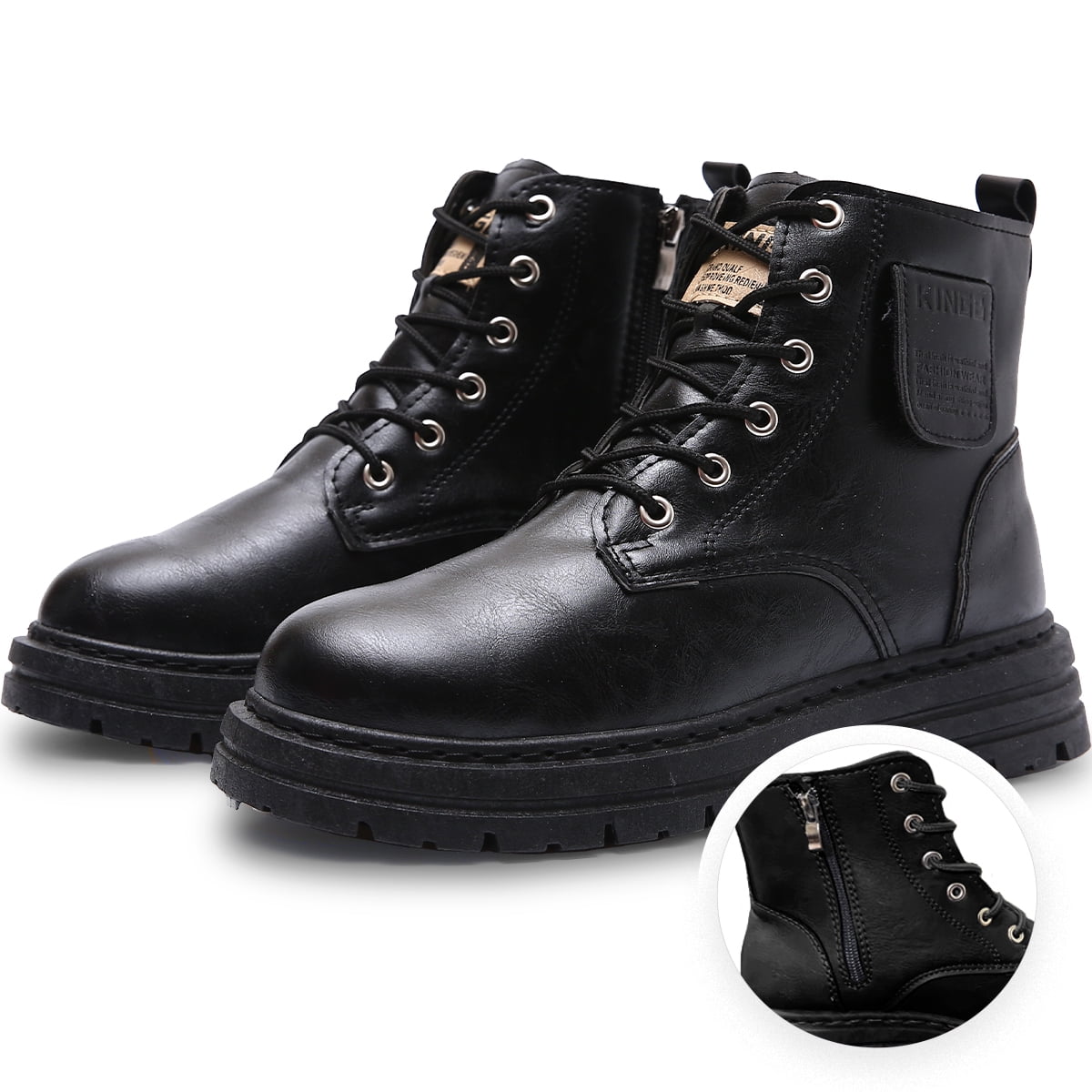 Botas Vinil Piel De Uso Rudo Para Hombre Antideslizantes