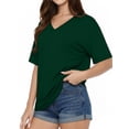thumbnail image 2 of MOYIKO T Shirts Short Sleeve V Neck Tees for Women Fashion Trendy Tops Casual Summer Clothes, 2 of 7
