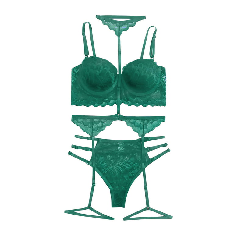 Buy online Green Poly Spandex Bras And Panty Set from lingerie for Women by  Prettycat for ₹499 at 62% off