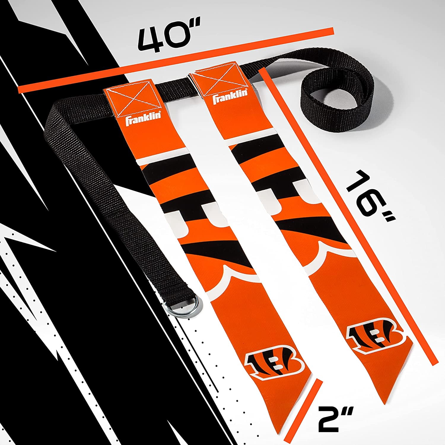 Cincinnati Bengals Franklin Sports Youth NFL Flag Football Set