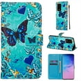 thumbnail image 1 of Dteck Case For Samsung Galaxy S20 Ultra （6.9 inch）, Slim Folio PU Leather Patterned Flip Wallet Case Cover w/Card Slots & Stand Wrist Strap, Butterfly, 1 of 1