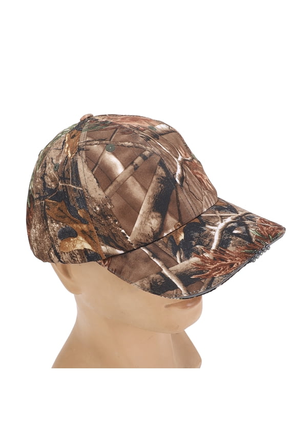 Lightweight LED Cotton Adjustable Baseball Cap Headlight Hat for Fishing Camping Hunting Camouflage Outdoor Gear 10.23 inches / 26 cm Hands Free Illumination