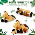 thumbnail image 4 of Lenwen 5 Pcs Horse Stuffed Animals Large Mommy Horse Plush with 4 Cute Babies in Zippered Belly Nurturing Plushie Toy Set for Birthday Gift Derby Party Favors(Cute), 4 of 6