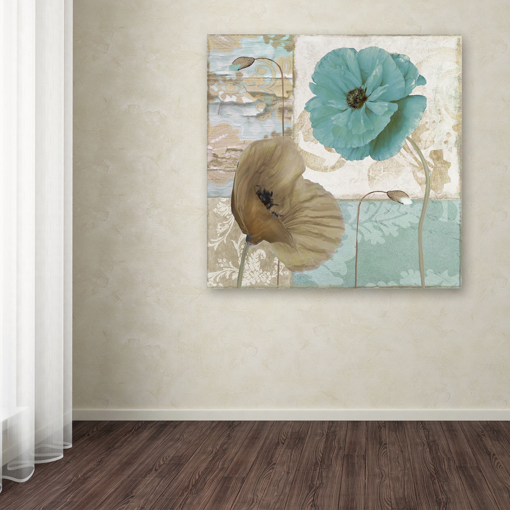 Trademark Fine Art "Beach Poppies IV" Canvas Art by Color Bakery