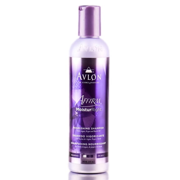 Size : 8 oz , Avlon Affirm Moistur Right Nourishing Shampoo Hair - Pack of 1 w/ Sleekshop Teasing Comb