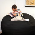 thumbnail image 7 of Big Joe Fuf 5Ft Oversized Foam Bean Bag Chair for Kids, Teens, Adults, Onyx Lenox, Durable Woven Polyester, 5 foot Large Reading and Gaming Seat, 7 of 7