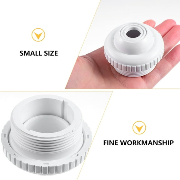 SWETRACE 1Pack Nozzle for Pool Aerator and Spa Usage in White PVC 2.4x2.4x1.6in