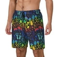 thumbnail image 2 of Daiia Magical Mushrooms and Flowers Mens Swim Trunks Swim Shorts Quick Dry Swim Shorts with Mesh Lining Pockets-Large, 2 of 9