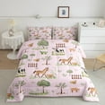 thumbnail image 2 of Feelyou Kawaii Farm Donkey Bedding Comforter Set, Farmhouse Animal Twin Comforter Sets, Girly Pink Cartoon Reversible Bedding Set, Ultra Soft Bedroom Decor, 2pcs, 2 of 8