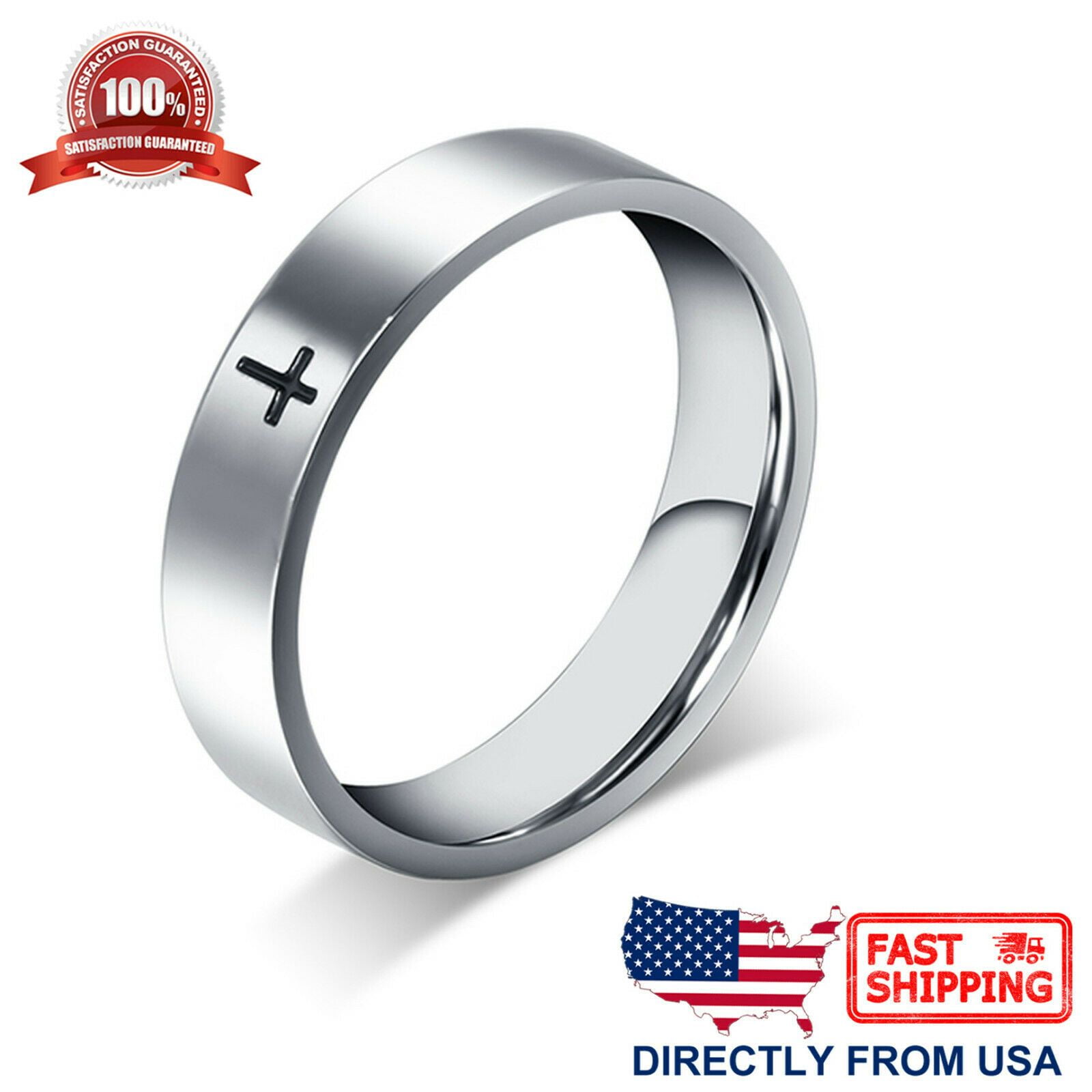 Stainless Steel Greek Key Striped Comfort Fit Band Ring Stainless Steel Greek Key Striped Comfort Fit Band Ring