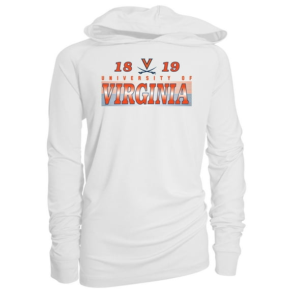 Youth Garb White Virginia Cavaliers Marley Long Sleeve Raglan Hoodie Sunshirt