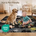 thumbnail image 4 of ODIKA 3'x5' Ultra-Soft Throw Mat, Graffiti Brushstroke Grey Wildlife Inspired Asymmetrical Animals None Washable, Bare feet friendly, Easy Care Indoor rug for Bedside, Vanity, 4 of 7