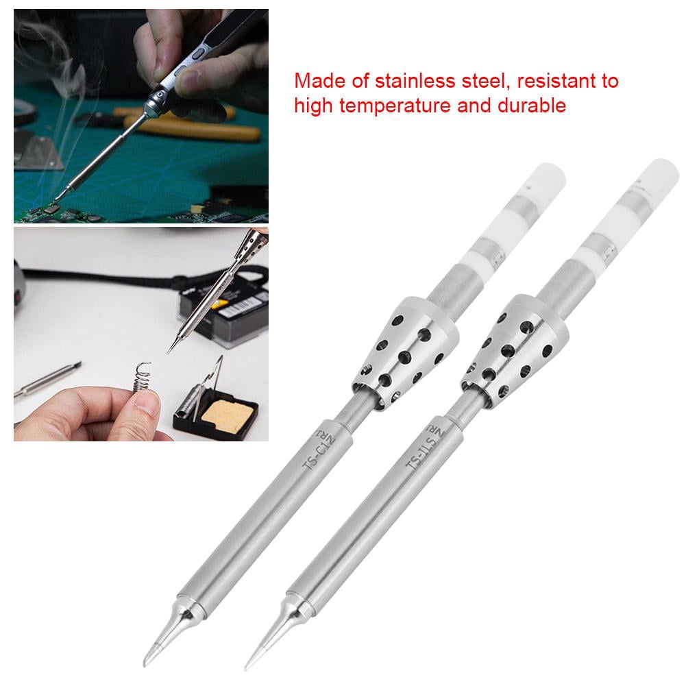 StainlessSteel Mini Soldering Iron Tips Replacement for TS100 Soldering IronTool 