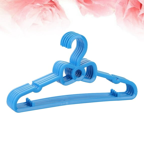 MERRYHAPY Toddler Clothes Hangers Plastic Blue 10Pcs 10.4 x 5.7 x 0.2in