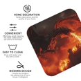 thumbnail image 4 of Disketp Fiery Dragons Castle Attack Funny Coasters,6 Pcs Leather Coasters with Holder, Perfect Housewarming Hostess Gifts,Protect Furniture from Water Marks Scratch and Damage,Square, 4 of 7
