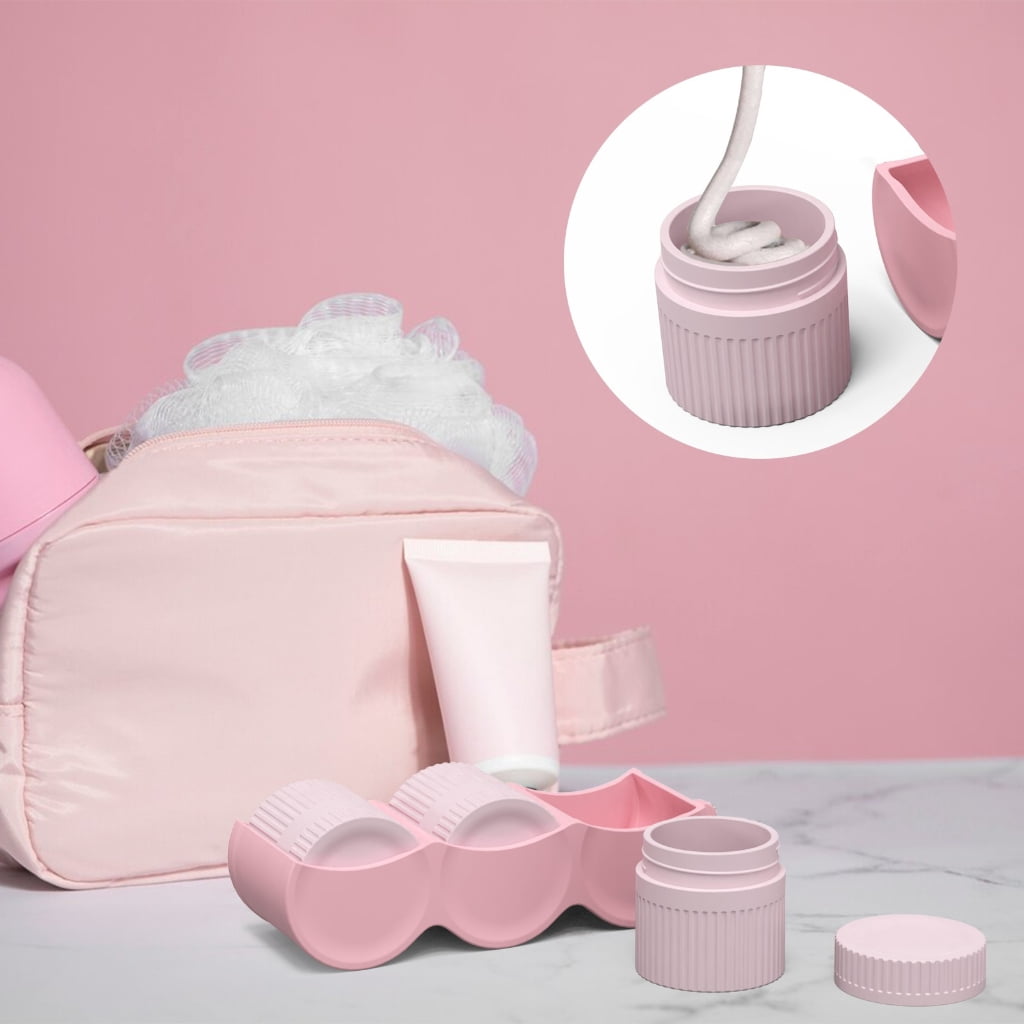 Leakproof Silicone Cosmetic Containers Portable Travel Jars Color Coded Design