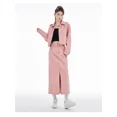 thumbnail image 4 of Conjunto informal de 2 piezas para mujer, chaqueta vaquera y falda, conjunto de traje de niña dulce, conjunto de vestido de mujer rosa, 4 of 4