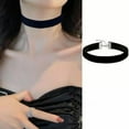 thumbnail image 5 of HOOUN Adjustable Choker Neckband Black Necklace Strap Jewelry Choker Velvet Fashion-Width 2cm, 5 of 9