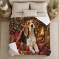 thumbnail image 5 of Beagle Dog Christmas Box By Lit Fireplace Holiday, Festive Pet Portrait Pattern, Warm Flannel Blanket for Living Room and Bedroom, Dog Lovers Christmas Gift, Pet Lover Home Decor, 5 of 9