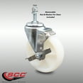 thumbnail image 2 of 5 Inch SS Nylon Wheel Swivel 10mm Threaded Stem Caster with Brake SCC, 2 of 2
