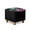 Paws Heart Print Black, variant on SCRAWLGOD Cat Plaid Print Beige Blue Square Ottoman Cover 13x13x15 inch Polyester Washable Ottoman Slipcovers Stretch Foot Stool Foot Rest Protector for Living Room Bedroom