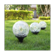 thumbnail image 3 of 2 piezas de 10 cm y 12 cm de bola de tierra solar con grietas para exteriores, impermeable, para balcón, jardín, patio, paisaje, luz decorativa para exteriores/jardín, 3 of 5