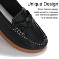 thumbnail image 3 of GENILU Loafers for Women Casual Slip On Flats Shoes Low Top Walking Boat Shoe Driving Moccasins Black 4.5, 3 of 8