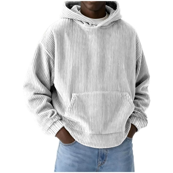 Yutgune Men's Pullover Hoodie, Casual Long Sleeve Hooded Sweatshirt with Pocket for Fall and Winter