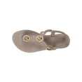 thumbnail image 1 of Wdhugt Womens Open Toe Flat Sandals Rhinestone Roman Style Beach Pu Us Size 6 Foot Length 9.25 Inches, 1 of 9