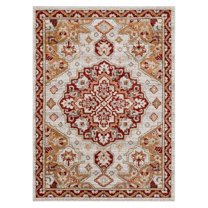 Mohawk Home Catalan Low Pile Latex Backed Stain and Fade Resistant Geometric Gold Indoor Area Rug, 3'11 x 6'