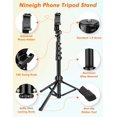 thumbnail image 7 of HPZZ Phone Tripod, 70" Selfie Stick Tripod Stand Cell Phone Tripods with Remote Phone Holder Carry Bag, Aluminum Alloy Selfie Stick Tripod, Compatible with iPhone Samsung GoPro Smartphone, 7 of 7