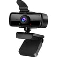 thumbnail image 1 of 1080P HD Webcam with Microphone and Privacy Cover, USB Plug &  Computer Camera, 120° Wide Angle Fixed  Web Camera for Video Conferencing, Online Learning, Streaming and Gaming, 1 of 8