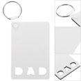 thumbnail image 3 of 6Pcs Transfert de Chaleur Sublimation Blanc Porte-Clés pour Fête des Mères Fête des Pères, 3 of 7