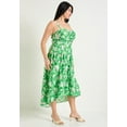 thumbnail image 3 of June + Vie Women's Plus Size High-Low Midi Dress, 3 of 5