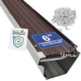 thumbnail image 1 of FlowGuard USA Made Professional DIY 6 Inch 50-Year Gutter Cover System - Brown - Aluminum Gutter Guards - 102 Feet - by FlexxPoint, 1 of 4
