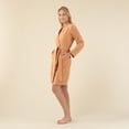 thumbnail image 2 of Chakra Floss Unisex Bathrobe - 40% Bamboo 60% Cotton, Soft and Absorbent Design, Comfortable and Eco-Friendly | L - Mango, 2 of 7